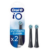 Oral-B iO Ultimate Clean black replacement toothbrush heads 2-pack