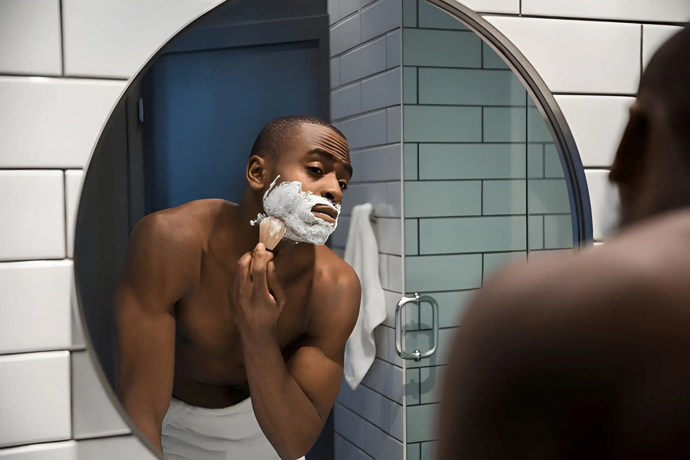Variety of men's grooming products including shaving kits, skincare, and haircare essentials