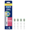Oral-B Pro Floss Action toothbrush heads packaging with four toothbrush heads displayed.